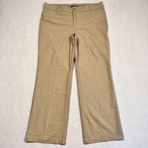 Lee Pants Trouser Regular Fit Flex Motion Mid Rise Chino Khaki Women's 16S 38x30